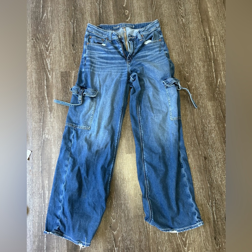 American Eagle dark Cargo Jeans